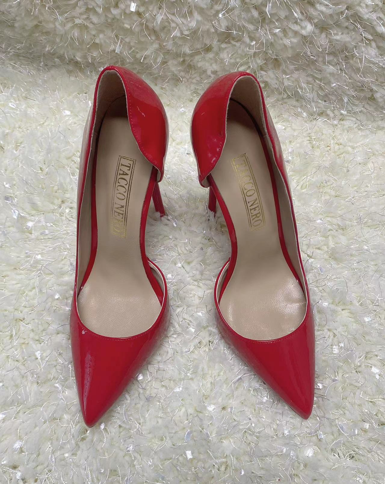 Red Side cut heels